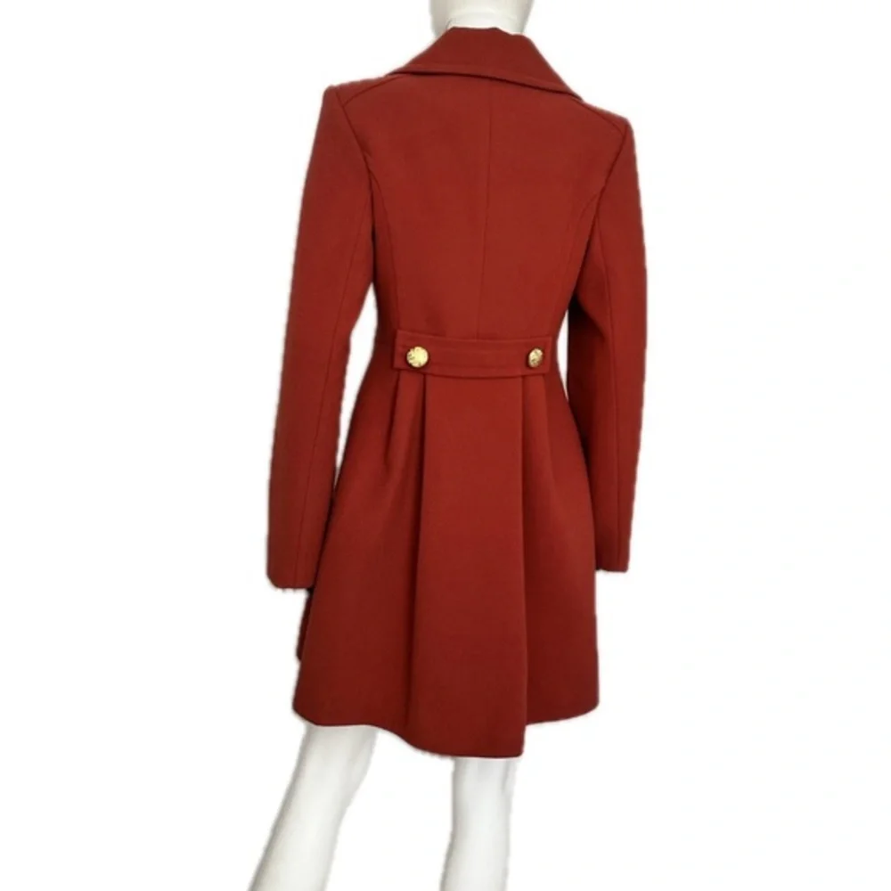NWT WOMEN’S DOUBLE-BREASTED COAT‎ NOTCHED COLLAR LINED PEACOAT